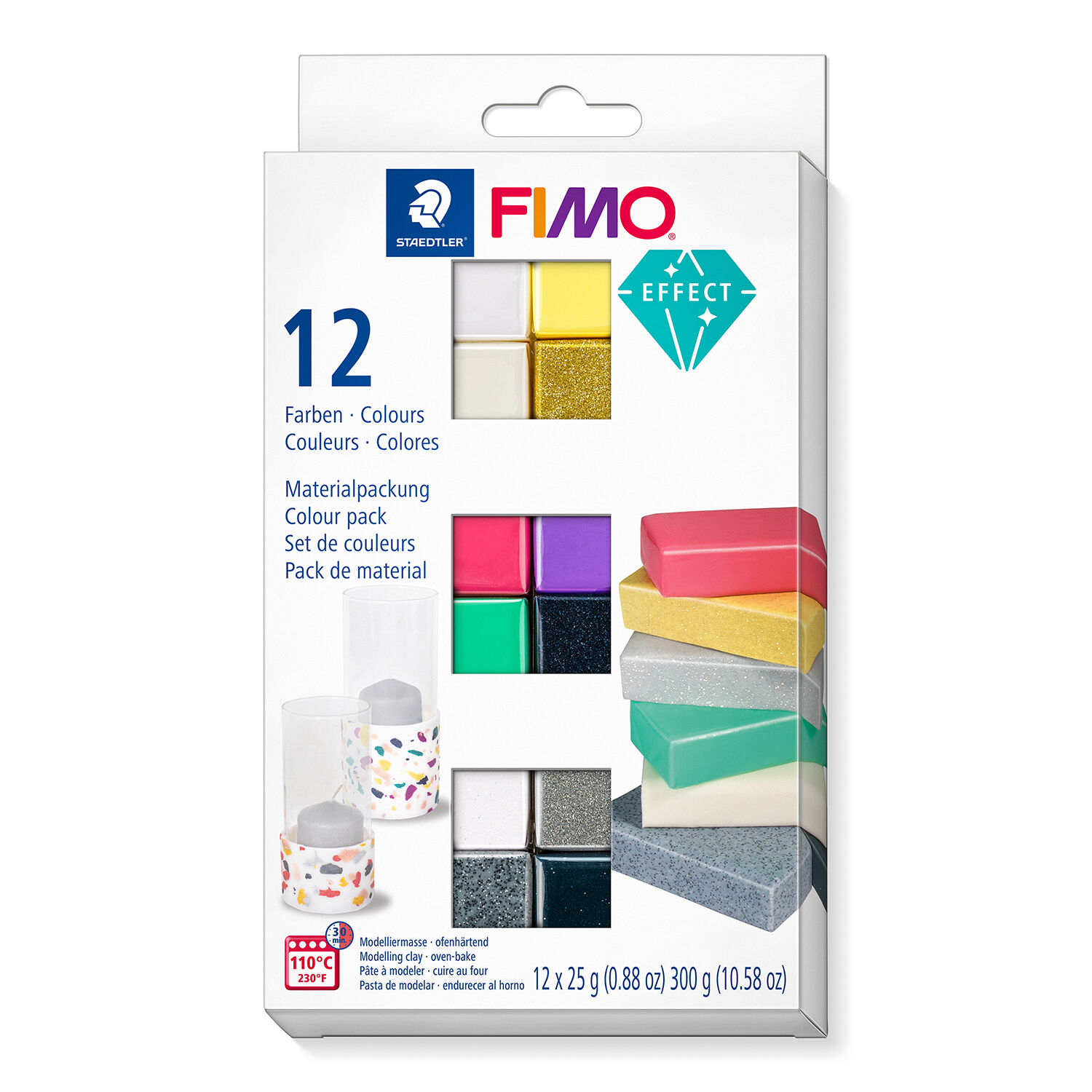Staedtler Fimo Effect Set, 12 Halbbl�cke