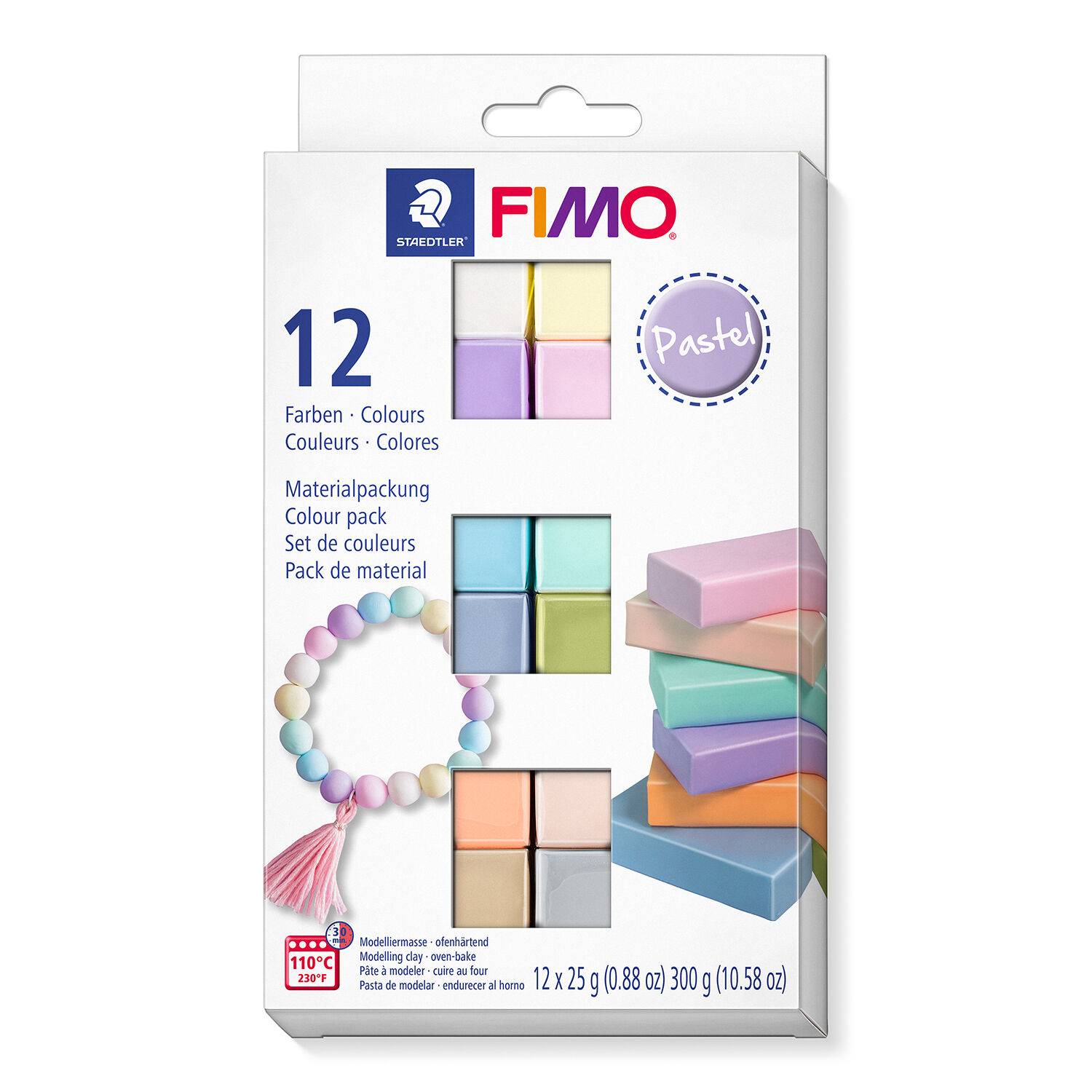 Staedtler Fimo Soft Set Pastell 12 Halbbl�cke