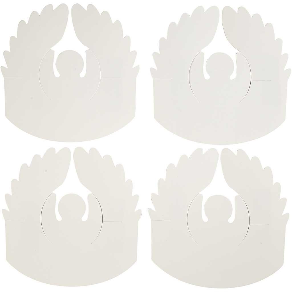 Engel aus Pappe, 25 St�ck, H�he 10,5 cm, Durchmesser 7 cm, 230 g, Wei� Bild 4