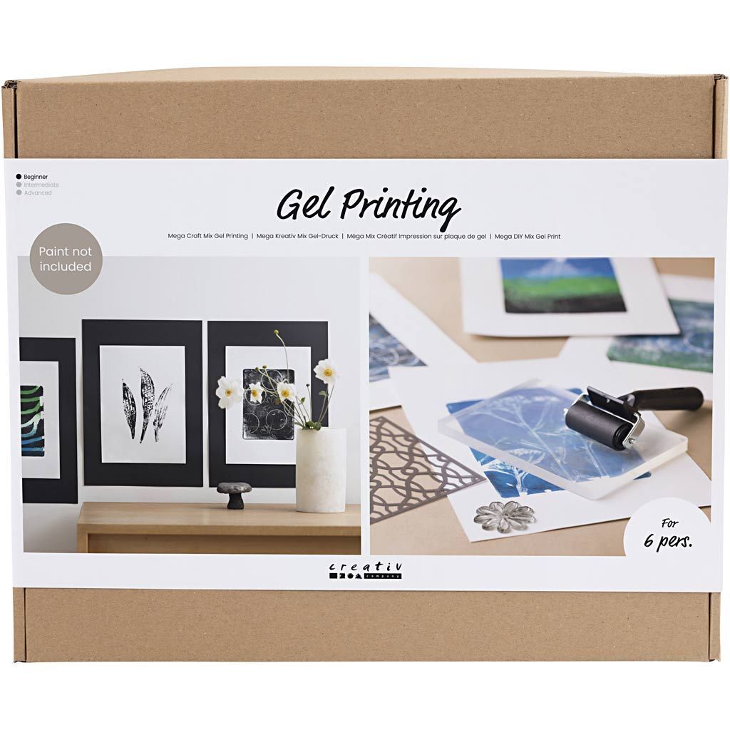 Gruppen-Kreativset Gel-Druck