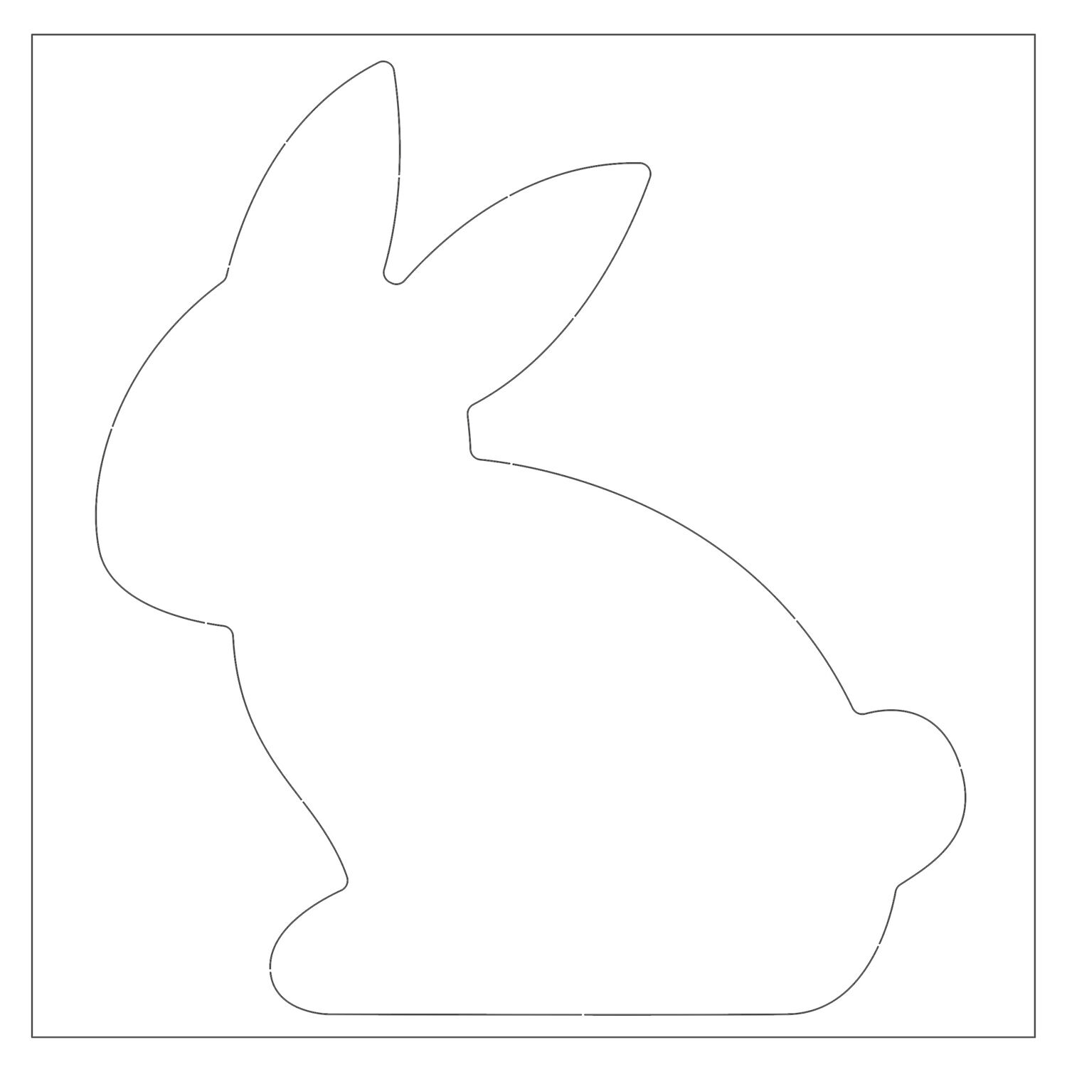 Blanko-Motiv Hase aus Fotokarton, 300g/qm, 20 St�ck, 20 x 21,8 cm Bild 3