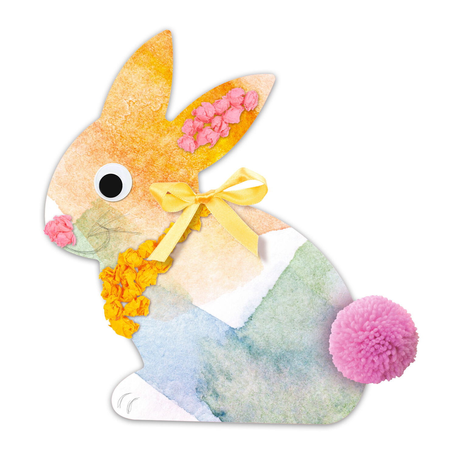 Blanko-Motiv Hase aus Fotokarton, 300g/qm, 20 St�ck, 20 x 21,8 cm Bild 2