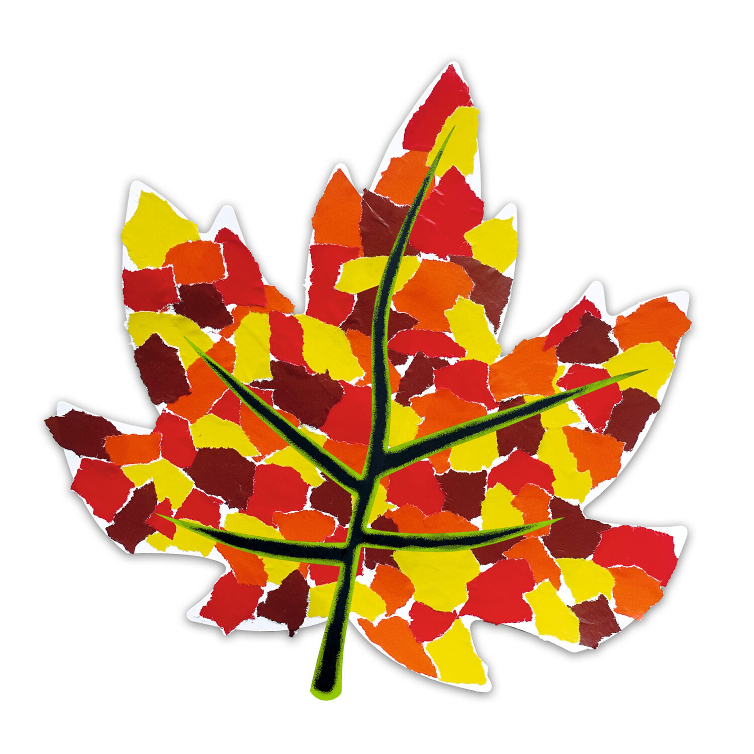Blanko-Motiv Herbstblatt aus Fotokarton, 300g/qm, 20 St�ck, 22,5 x 21 cm Bild 2