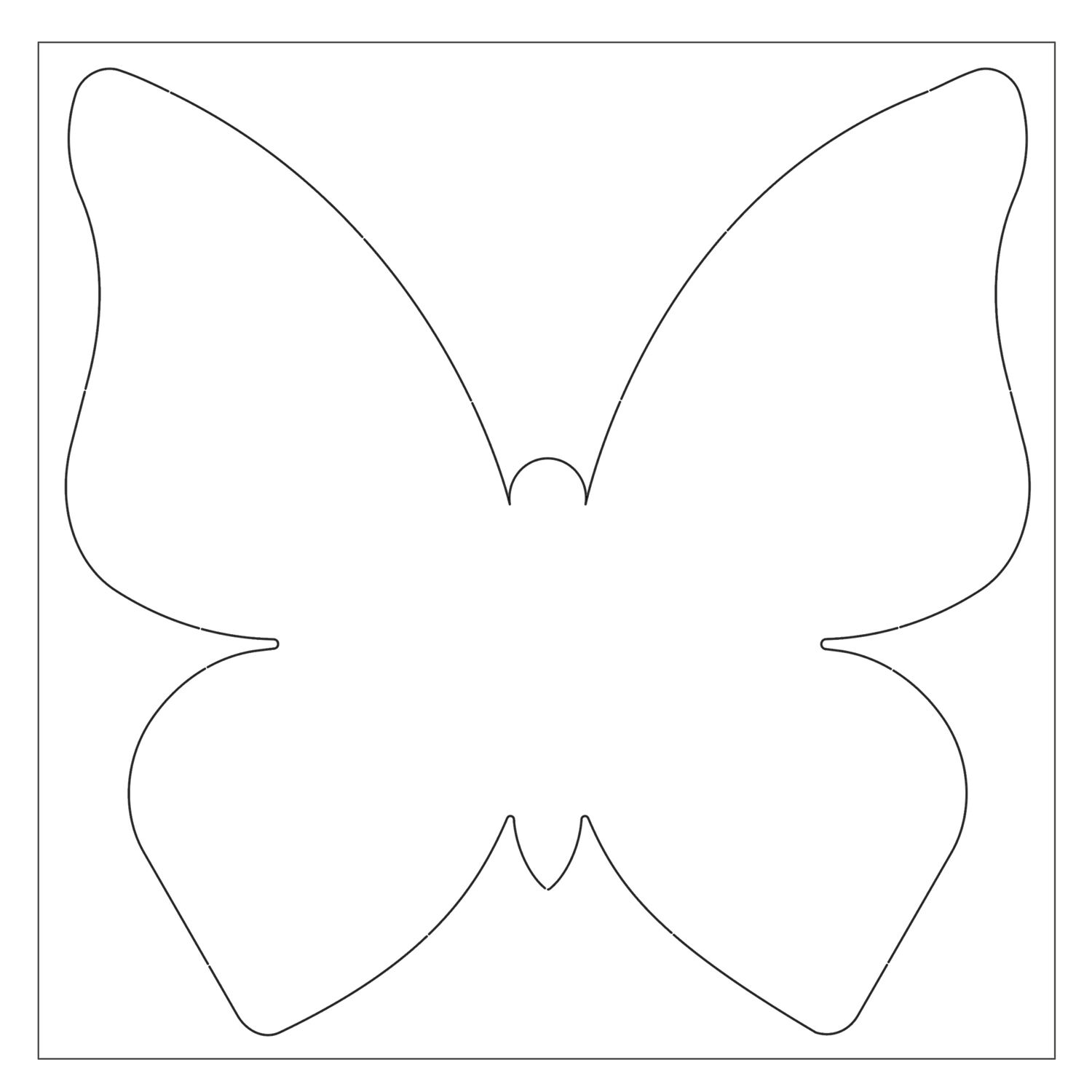 Blanko-Motiv Schmetterling aus Fotokarton, 300g/qm, 20 St�ck, 22 x 22 cm Bild 3