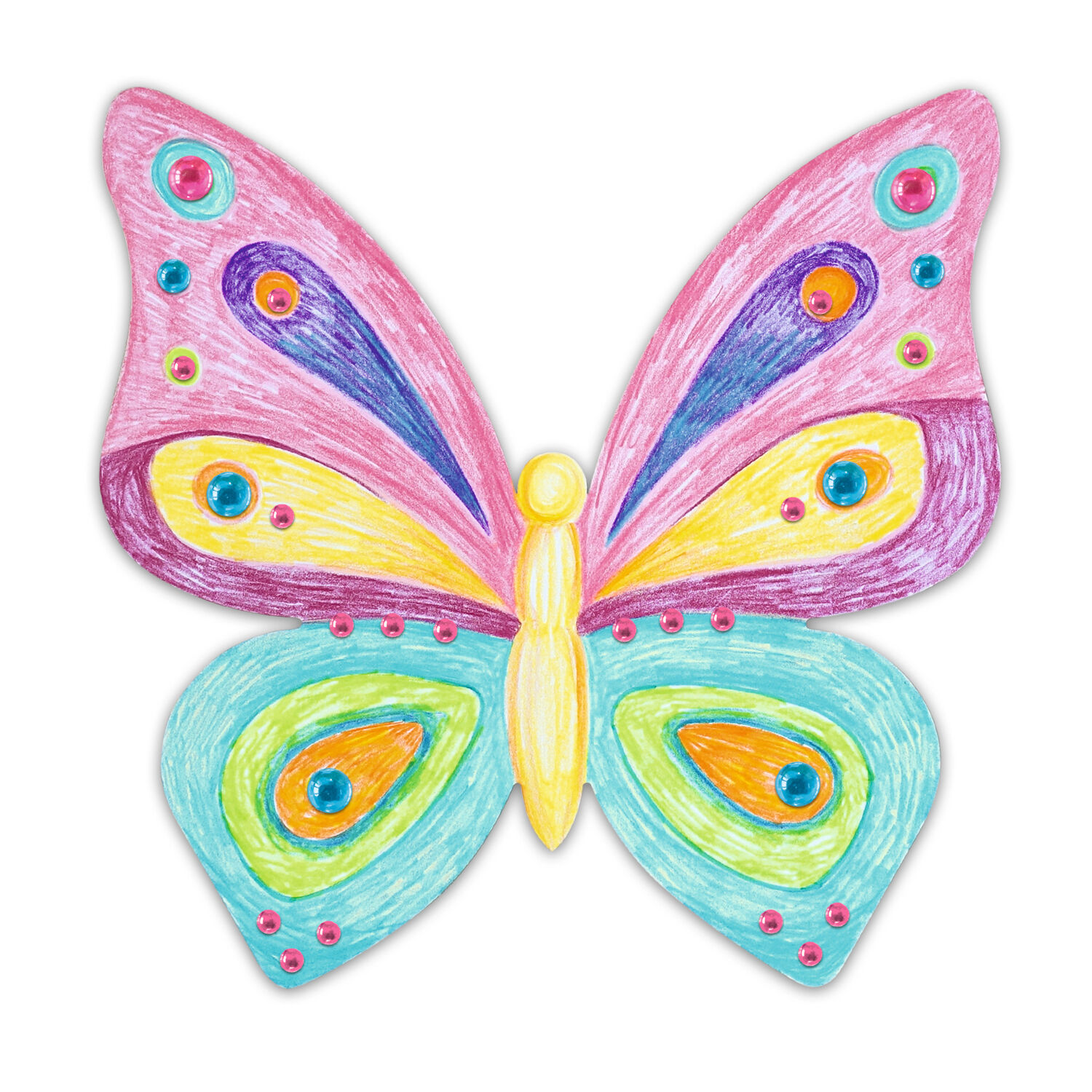 Blanko-Motiv Schmetterling aus Fotokarton, 300g/qm, 20 St�ck, 22 x 22 cm Bild 2