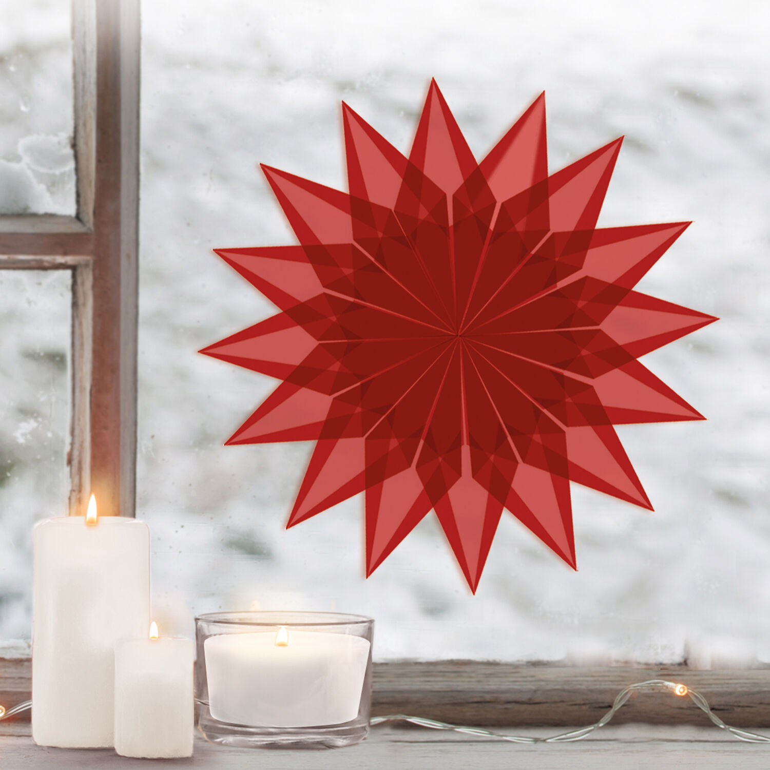 Faltbl�tter Transparentpapier, 14 x 14 cm, 42g/qm, 100 Blatt, Rot Bild 3