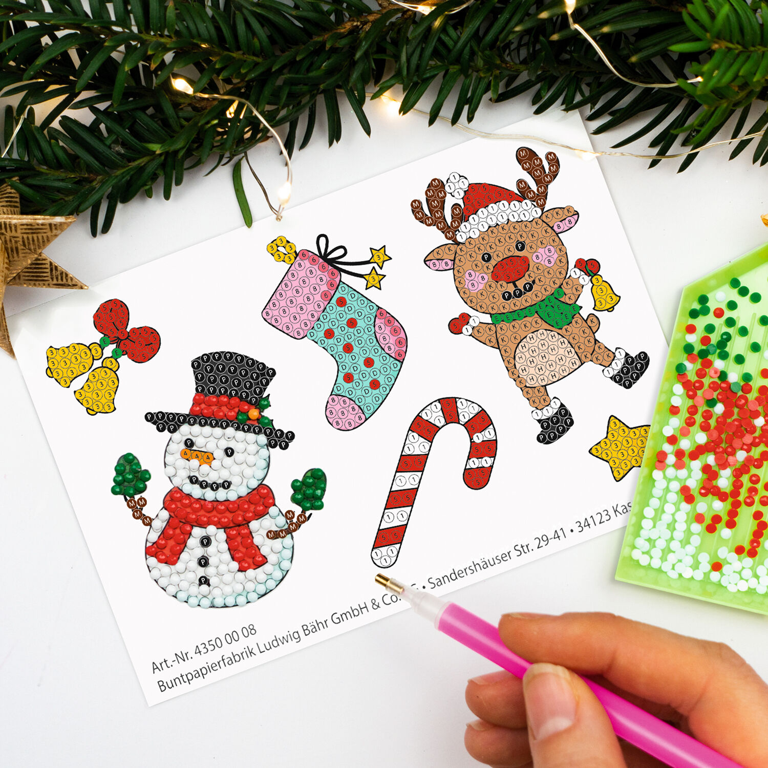 SALE Diamond Painting Bastelset f�r Sticker mit Zubeh�r, X-Mas / Weihnachten Bild 5