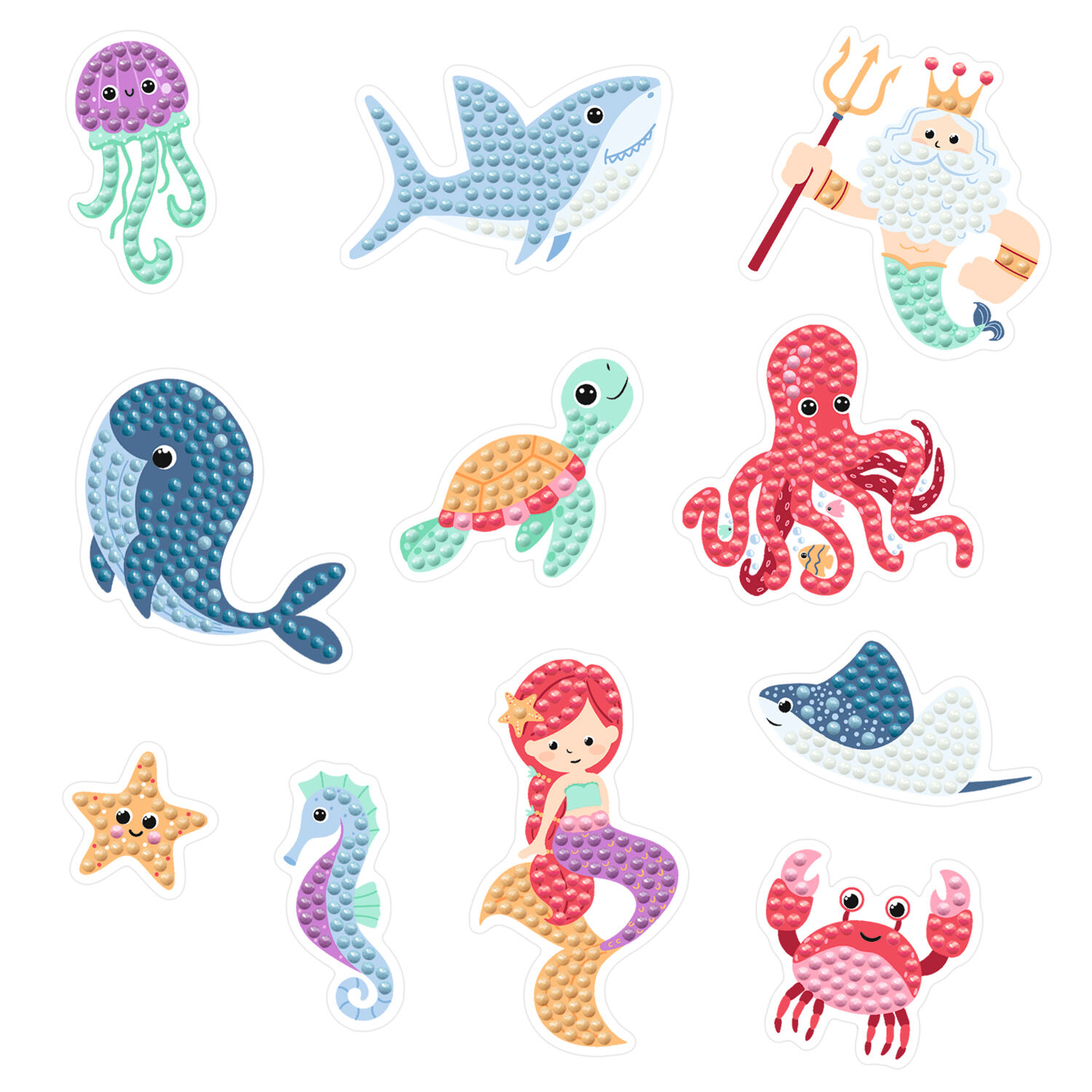 Diamond Painting Bastelset f�r Sticker mit Zubeh�r, Sealife / Meer Bild 4