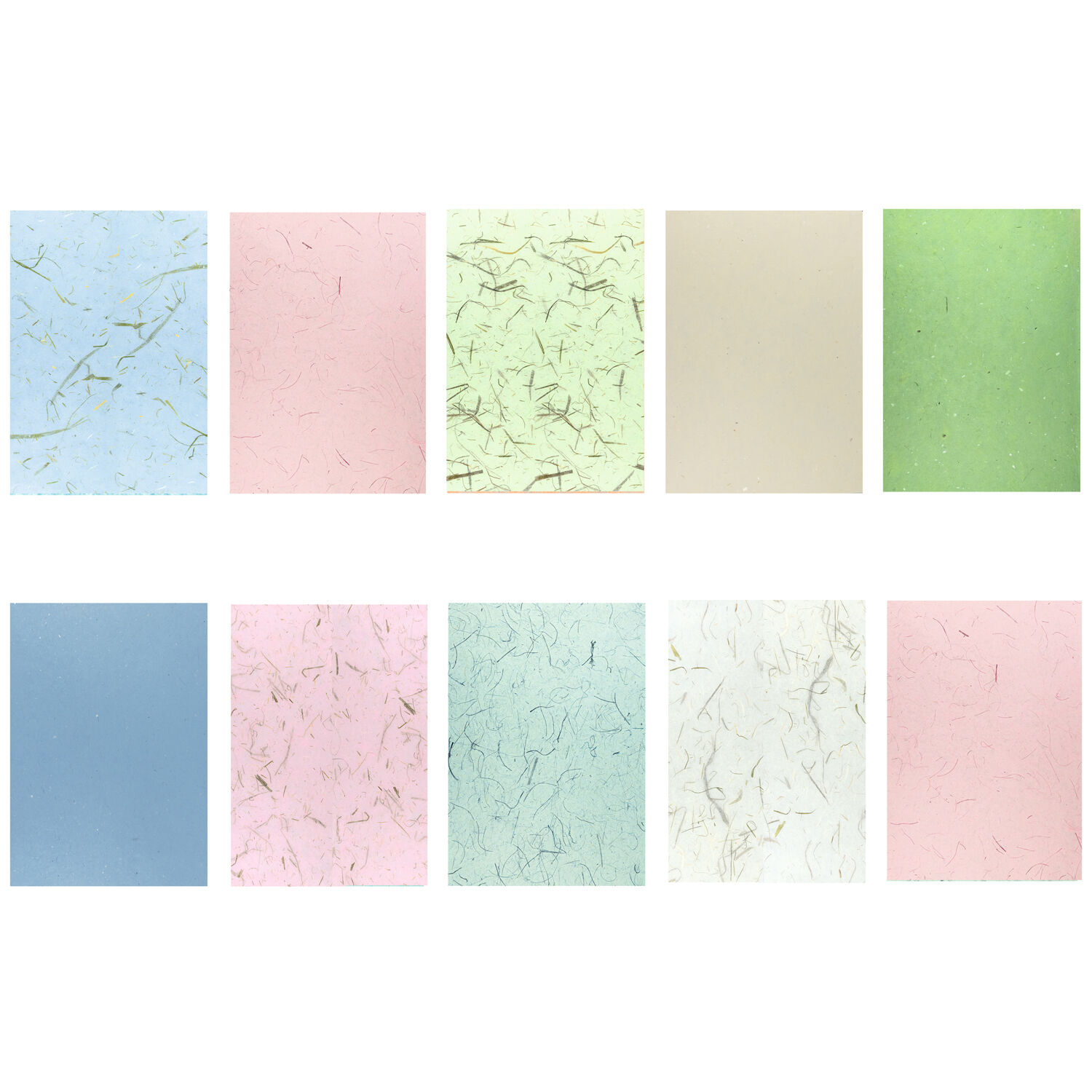 Naturpapiere Mystique, handgesch�pft, ca. 22 x 32 cm, 10 Blatt sortiert Bild 2