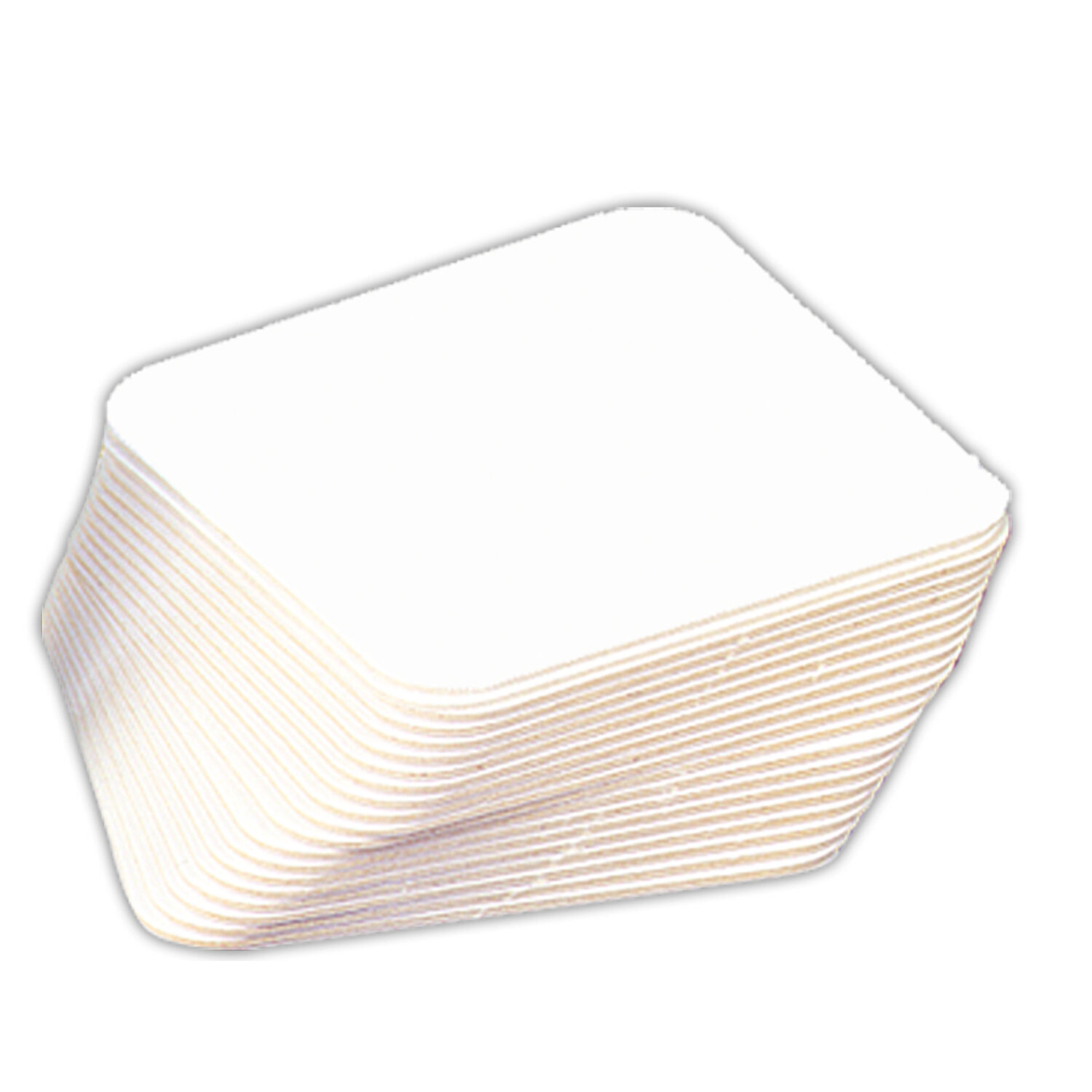 Blanko-Bierfilz / Bierdeckel quadratisch wei�, 9,3 x 9,3 cm, 25 St�ck Bild 2