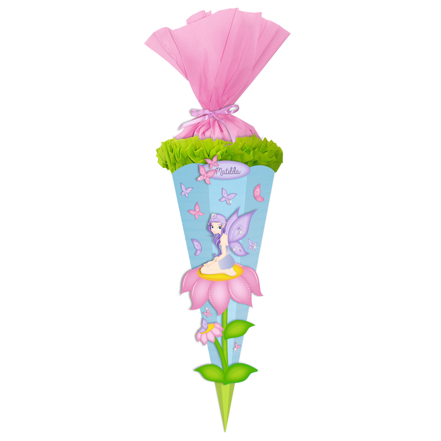 Schult�ten-Bastelset Easy Line, inkl. Zubeh�r & Anleitung, 68 cm, hellblau, Elfe