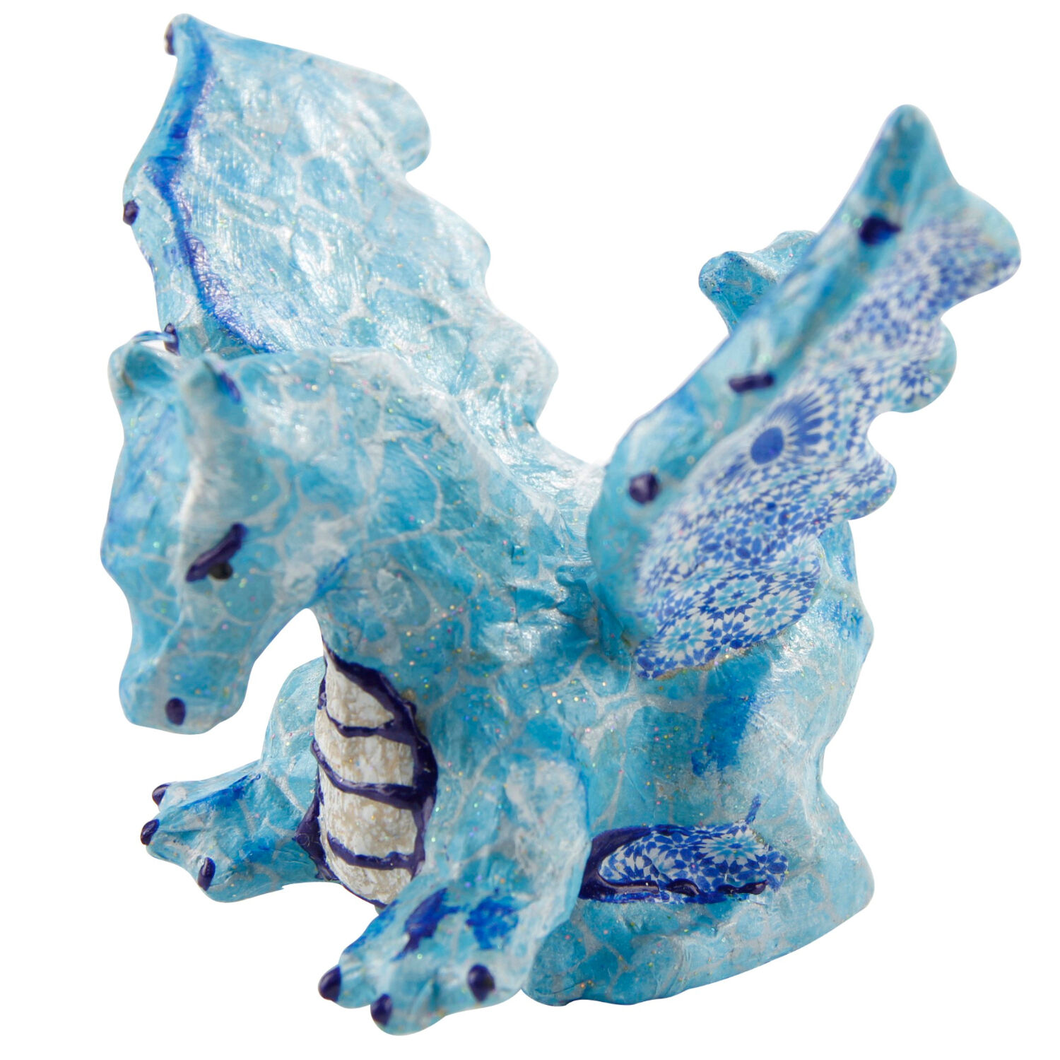 NEU Pappmach�-Figur, Drache, 12 x 6,3 x 10,2 cm Bild 2