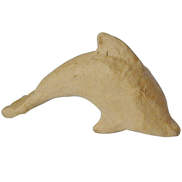 Pappmach�-Figur, Gr��e: ca. 12cm, Motiv: Delfin