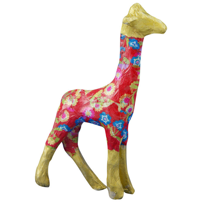 Pappmach�-Figur, Gr��e: ca. 12cm, Motiv: Giraffe Bild 2