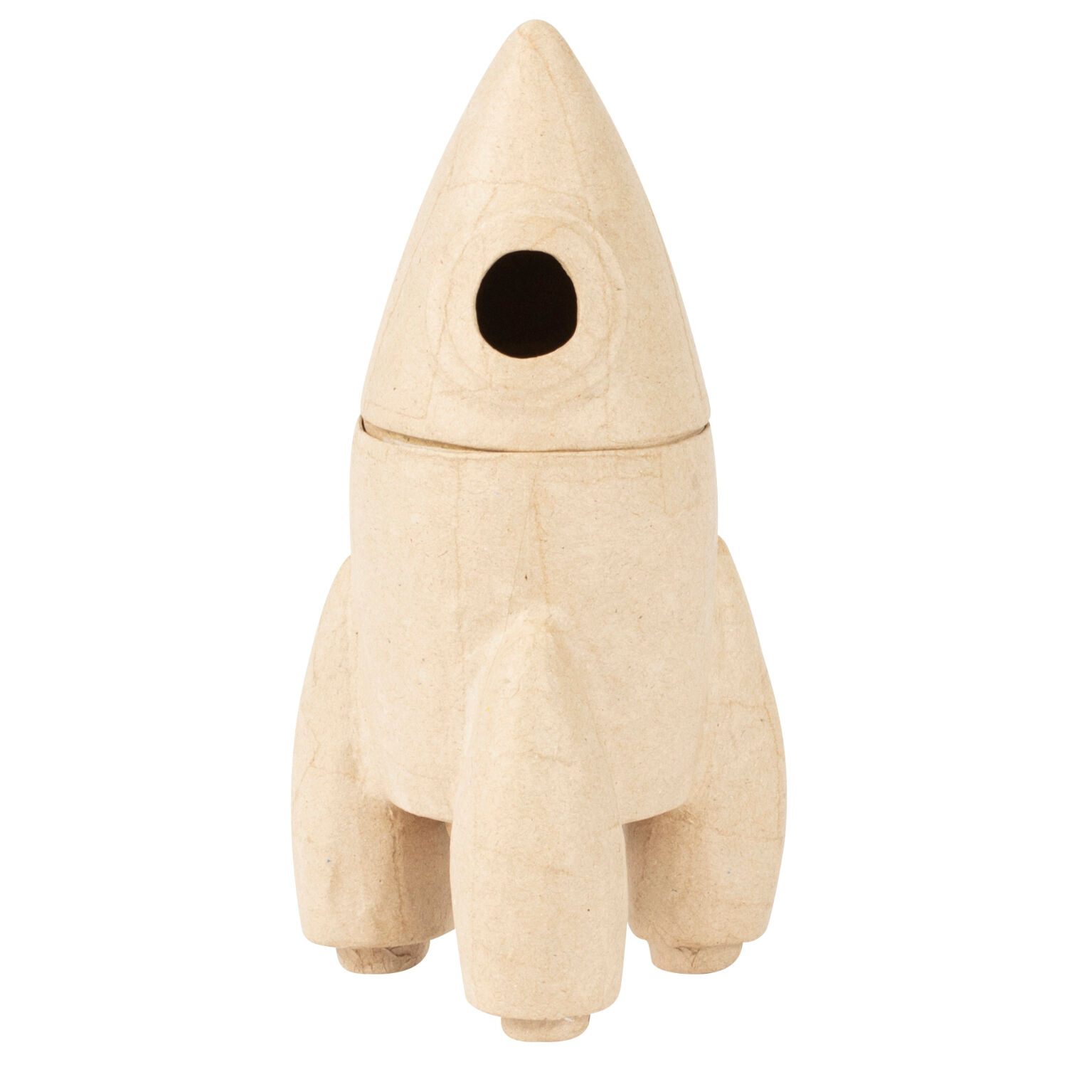 NEU Pappmach�-Dose, Rakete, 11,5 x 11,5 x 22,5 cm