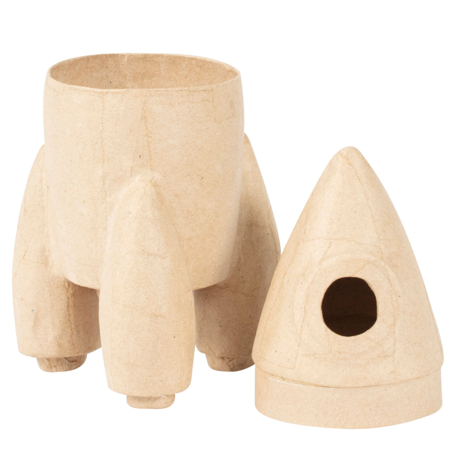 NEU Pappmach�-Dose, Rakete, 11,5 x 11,5 x 22,5 cm Bild 2