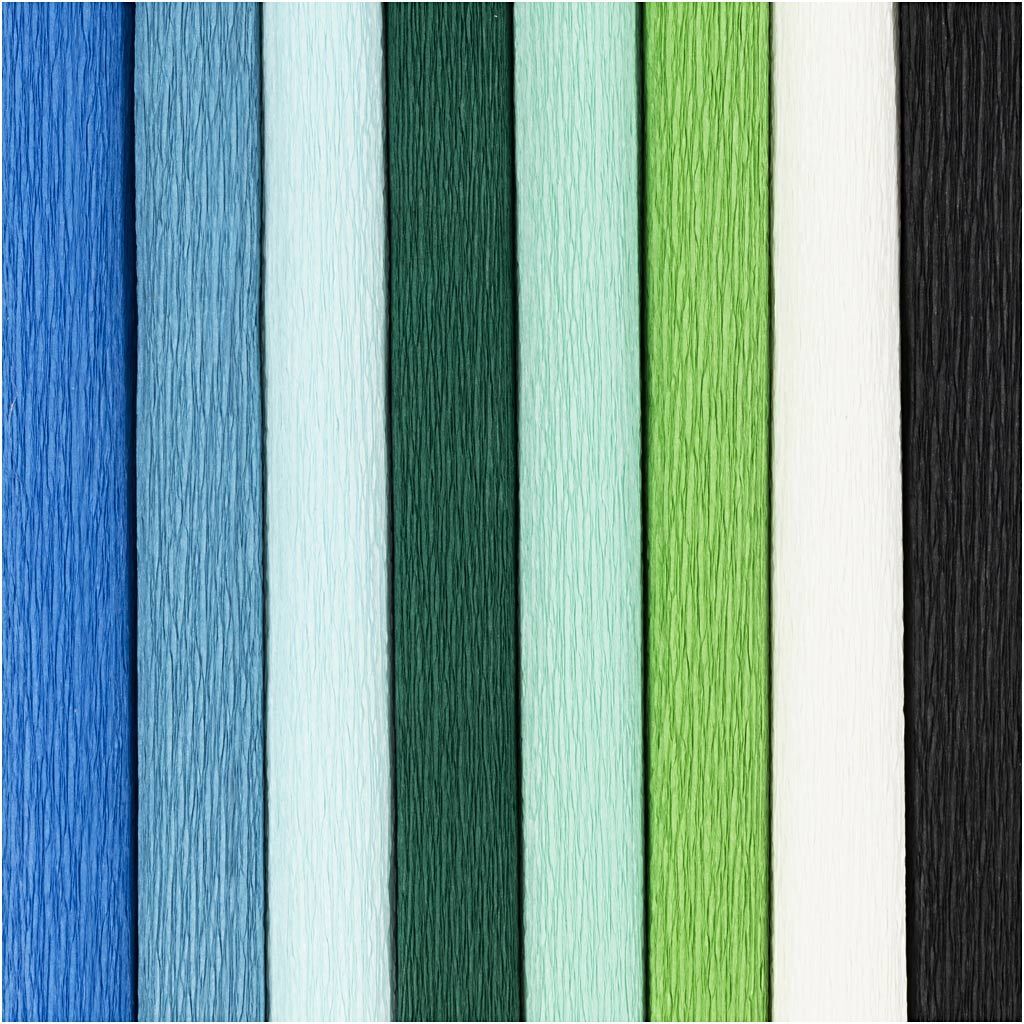 Floristen-Krepppapier, 25x60 cm, Extrastark, 105 g, Harmonie in Blau-Gr�n, 8 Rollen Bild 2