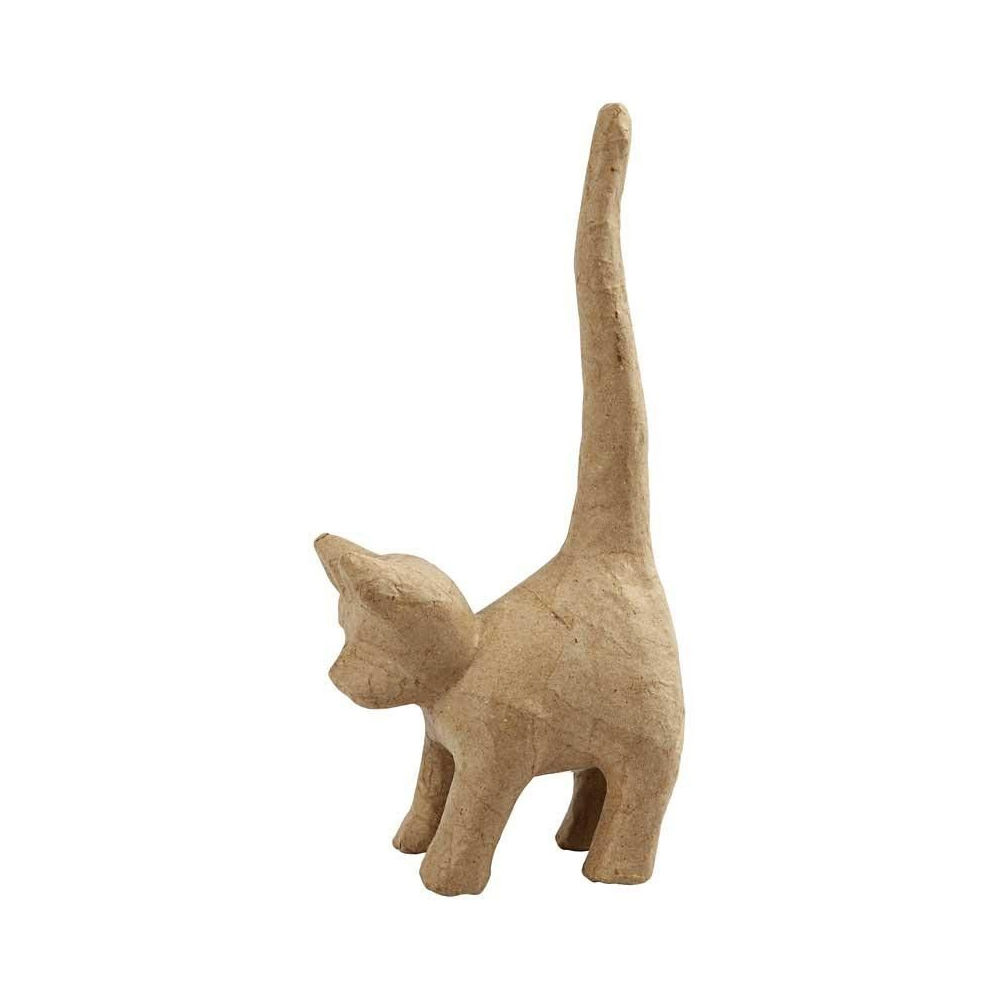 Pappmach�-Figur, Katze, 28 cm