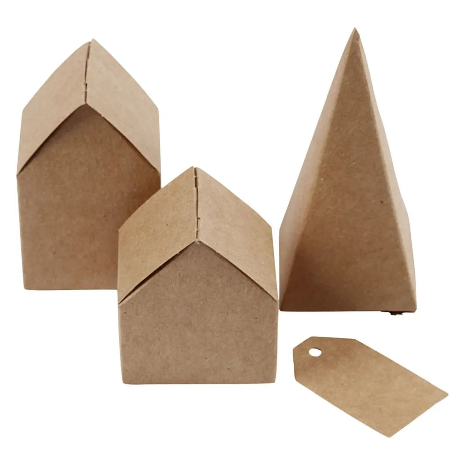 SALE Adventskalender H�uschen aus Karton, naturbraun, 24 Teile Bild 2