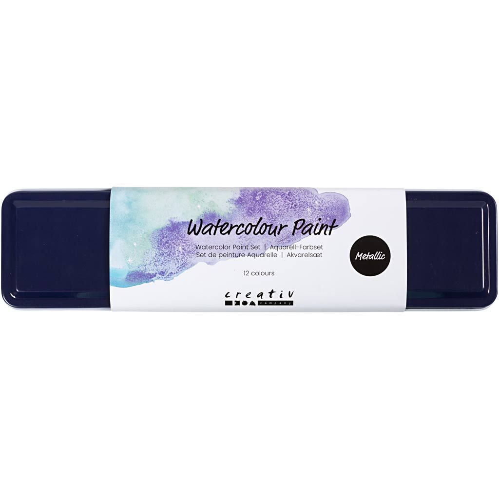 Wasserfarben-Set, Metallic-Farben, 12 Farbt�ne Bild 2