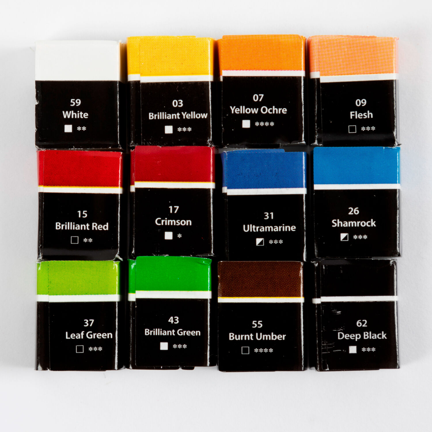 NEU Aquarellkasten Metall, Art Aqua Standard-Farben, gef�llt mit 12x 1/2 N�pfchen Bild 3