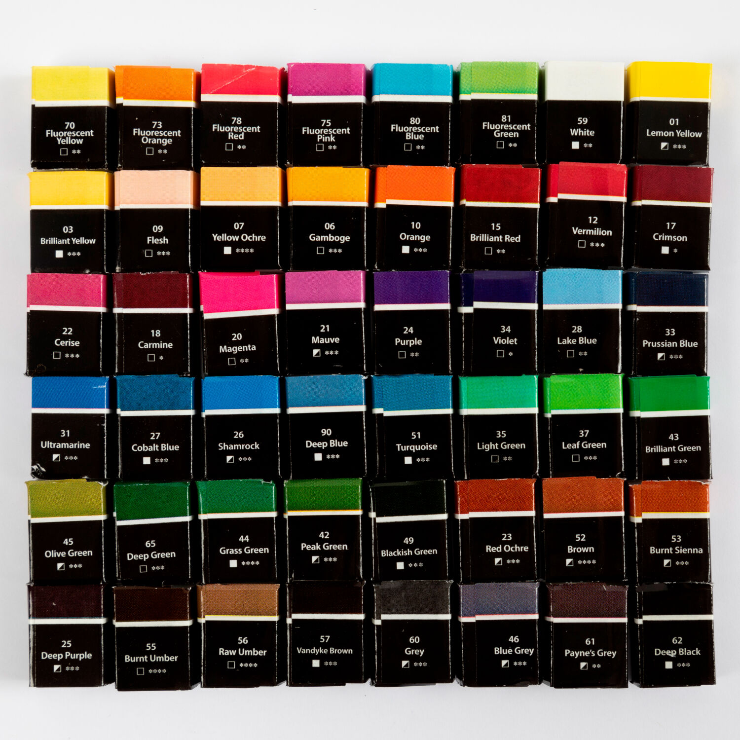 NEU Aquarellkasten Metall, Art Aqua Standard-Farben, gef�llt mit 48x 1/2 N�pfchen Bild 3