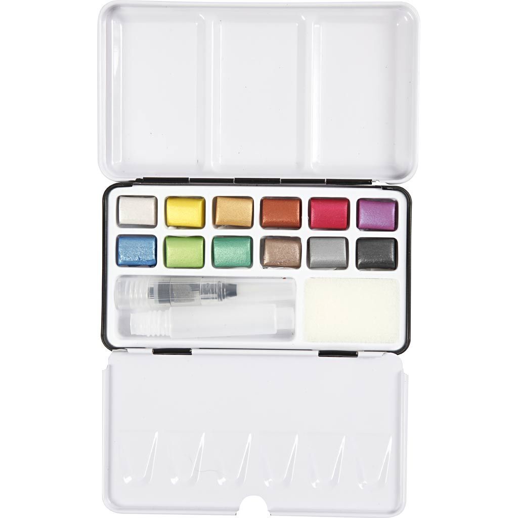 Art Aquarellfarben, Metallic-Farben, 12 Farbt�ne