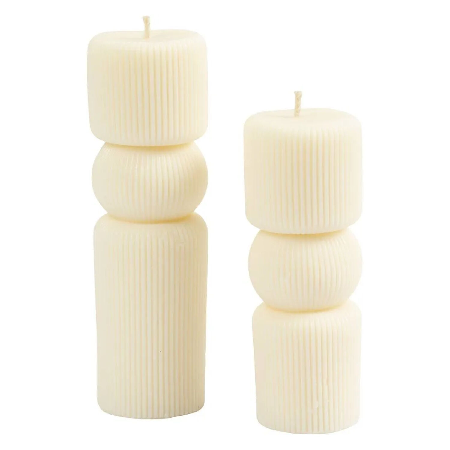 NEU Silikonform / Gie�form, Gerippter Zylinder mit Kugel, 11 x 4 cm & 14 x 4 cm, 2 St�ck Bild 3