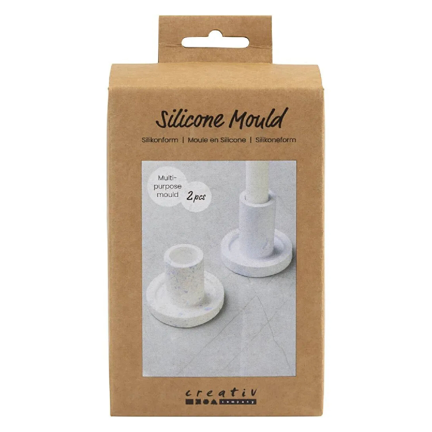 NEU Silikonform / Gie�form, Kerzenhalter, H�he 6,5 & 7,5 cm, D 7,3 cm, 2 St�ck