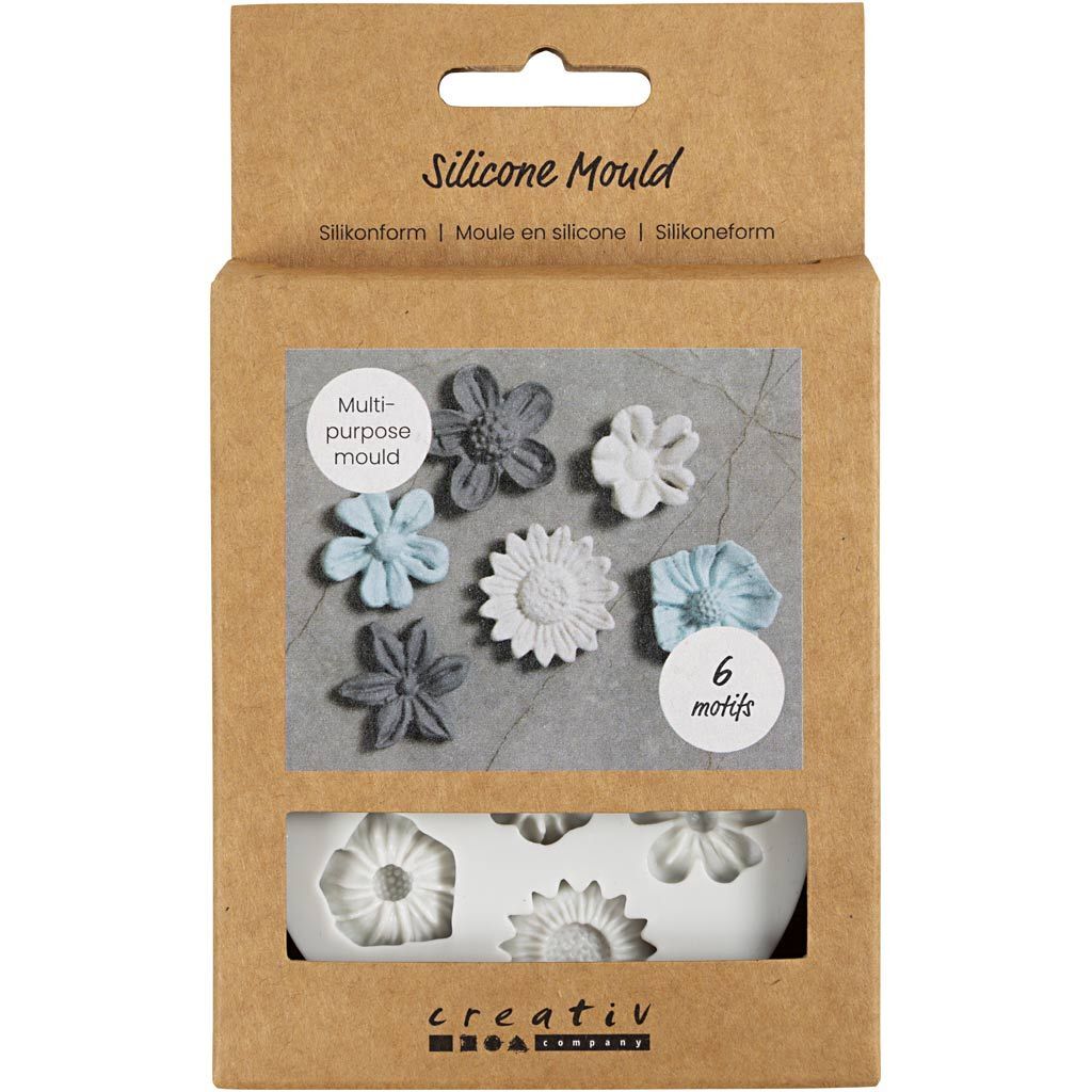 Silikonform, Blume, H�he 0,5 cm, L�nge 1,5-2,5 cm, 1 St�ck