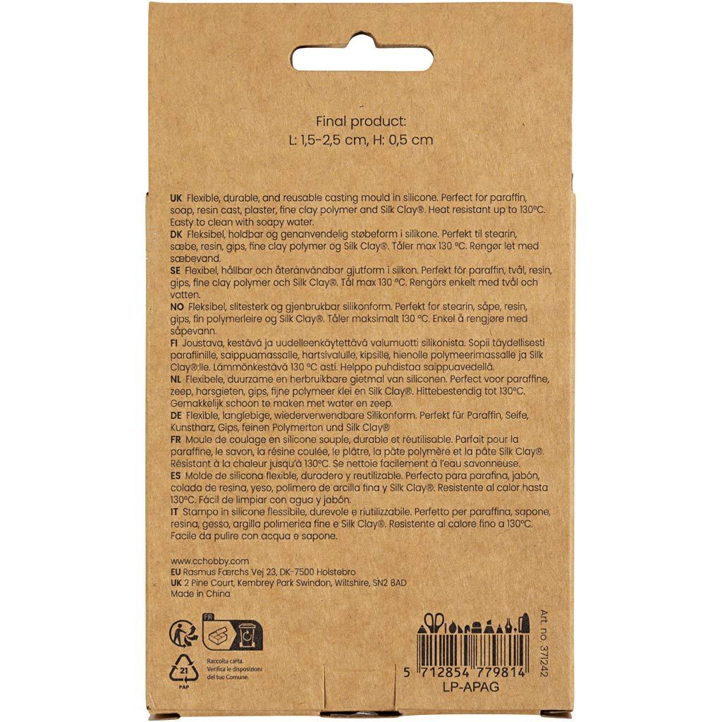 Silikonform, Blume, H�he 0,5 cm, L�nge 1,5-2,5 cm, 1 St�ck Bild 2