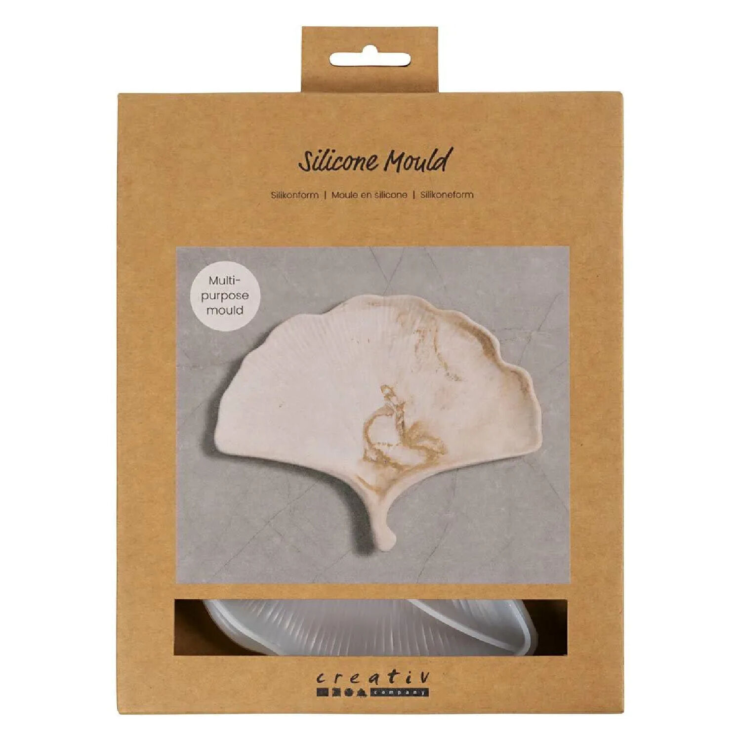 NEU Silikonform / Gie�form, Gingko-Blatt Schale, 18,5 x 14,8 x 1,5 cm