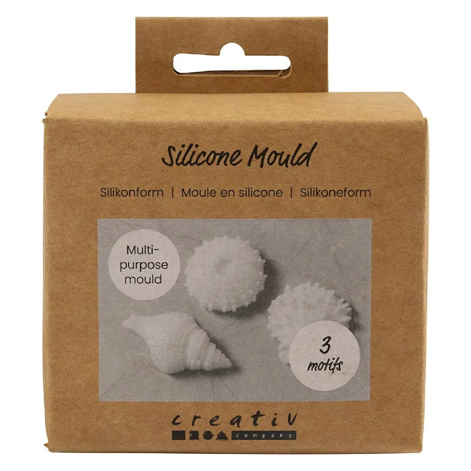 NEU Silikonform / Gie�form, Muscheln & Seeigel, 3 Motive