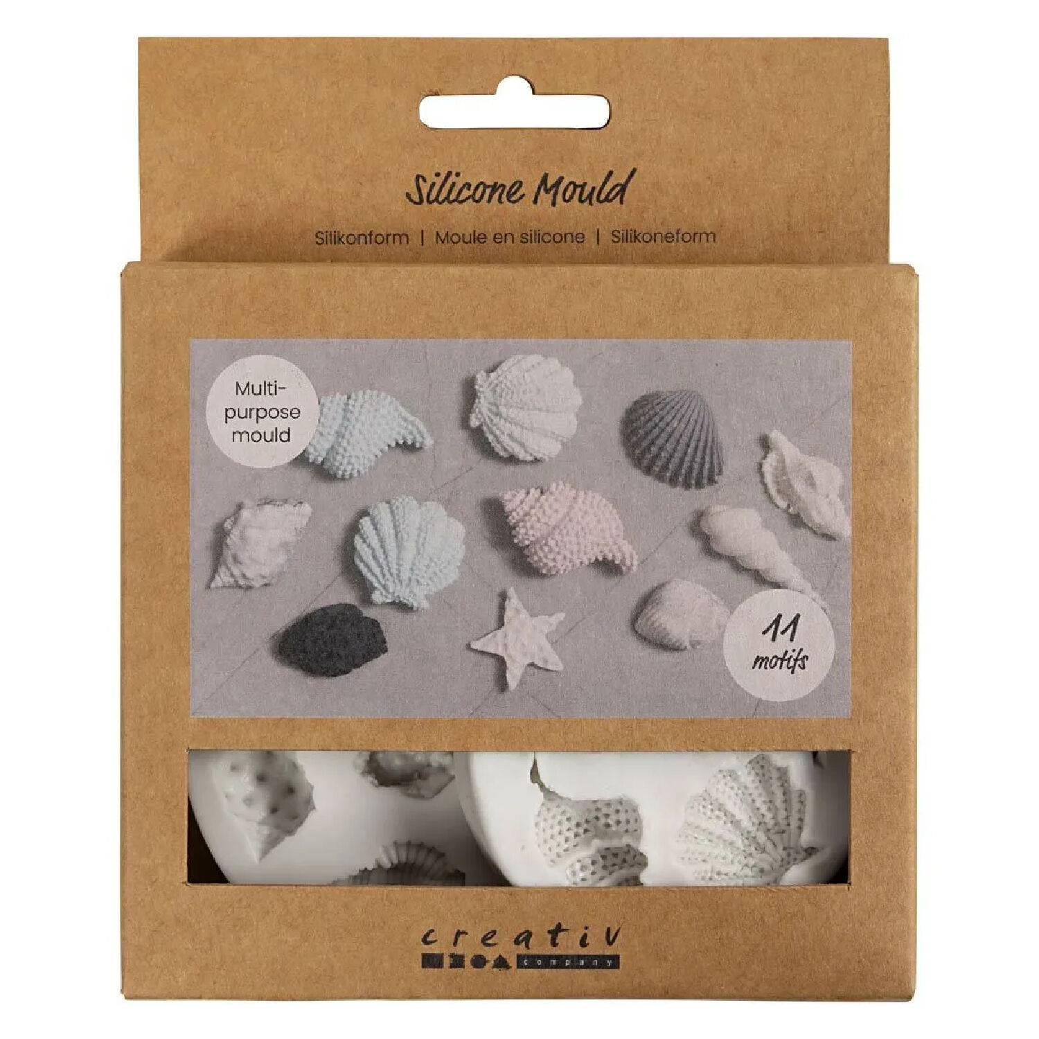 NEU Silikonform / Gie�form, Muscheln & Seestern, 2 St�ck, 11 Motive