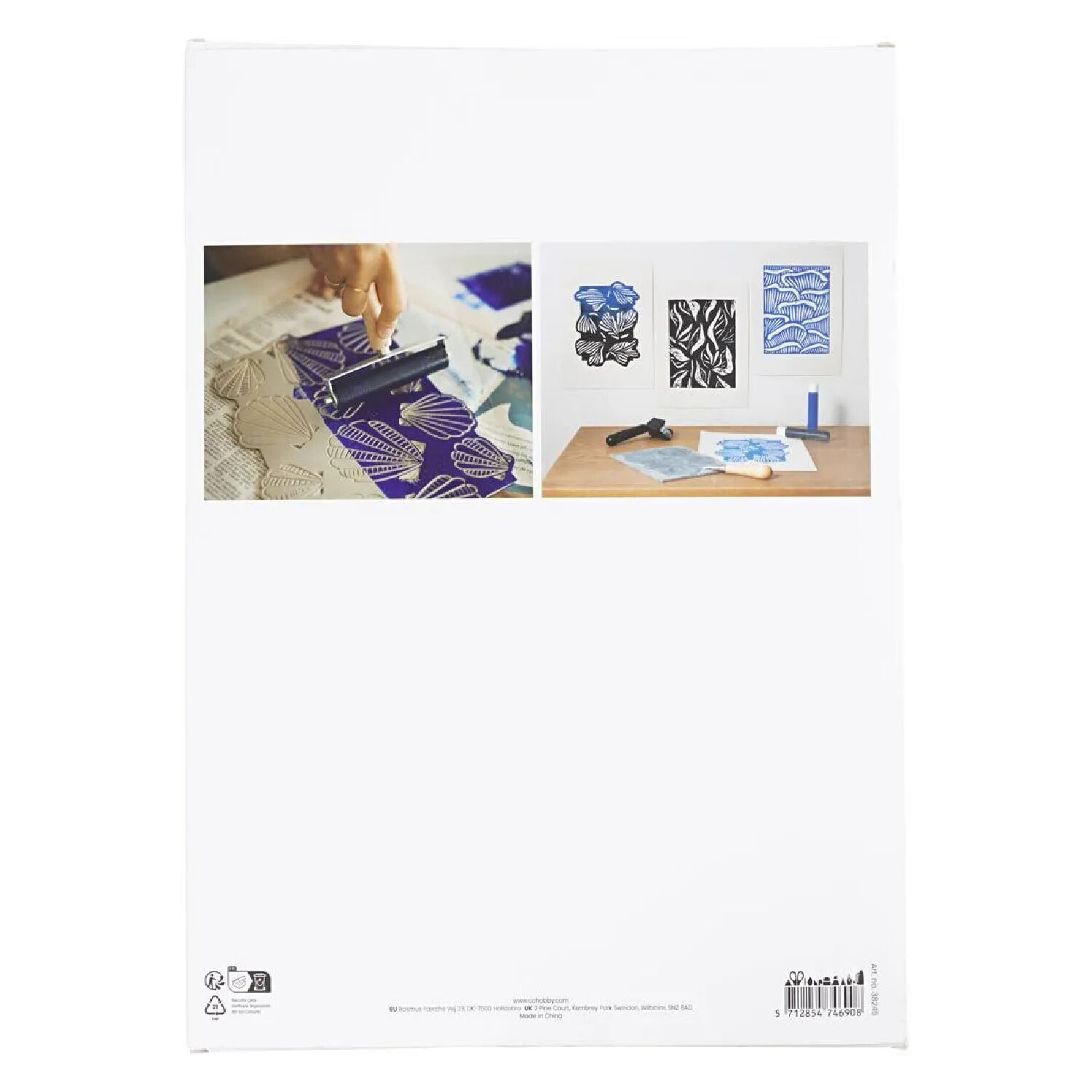 NEU Stempelblock f�r Linoldruck, DIN A4, 21 x 29,7 cm, Hellgrau Bild 2