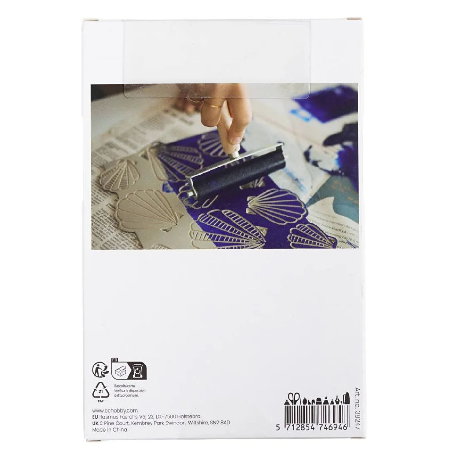 NEU Stempelblock f�r Linoldruck, 10 x 15 cm, Hellgrau Bild 2