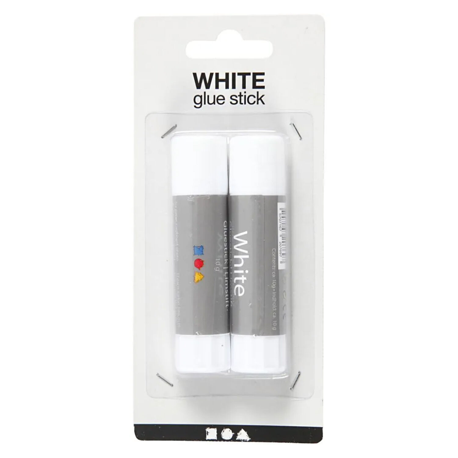 NEU Wei�er Klebestift 2er Set, Rund, 10 g