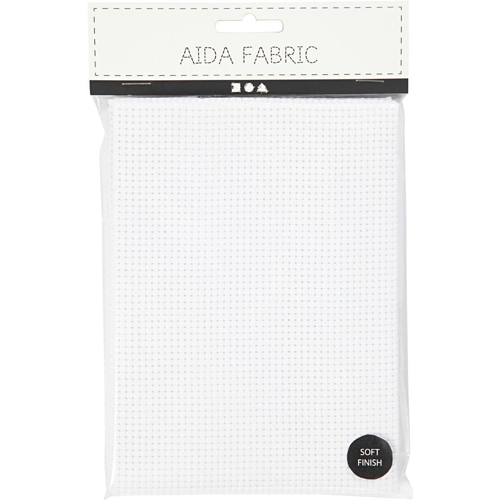 Aida-Stoff, Gr��e 50x50 cm, 35 K�stchen pro 10 cm, Wei�, 1 St�ck Bild 2