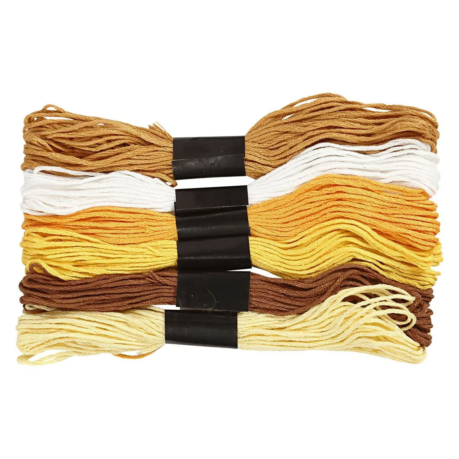 NEU Stickgarn-Set, Gold Natur-T�ne, St�rke 1 mm, 6 x 1 m Bild 2