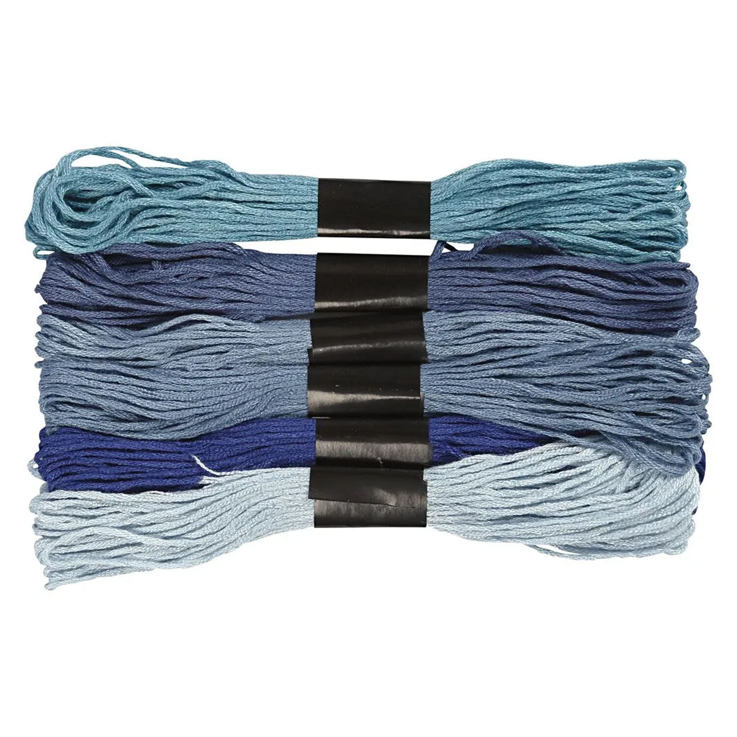 NEU Stickgarn-Set, Blau-T�ne, St�rke 1 mm, 6 x 1 m Bild 2