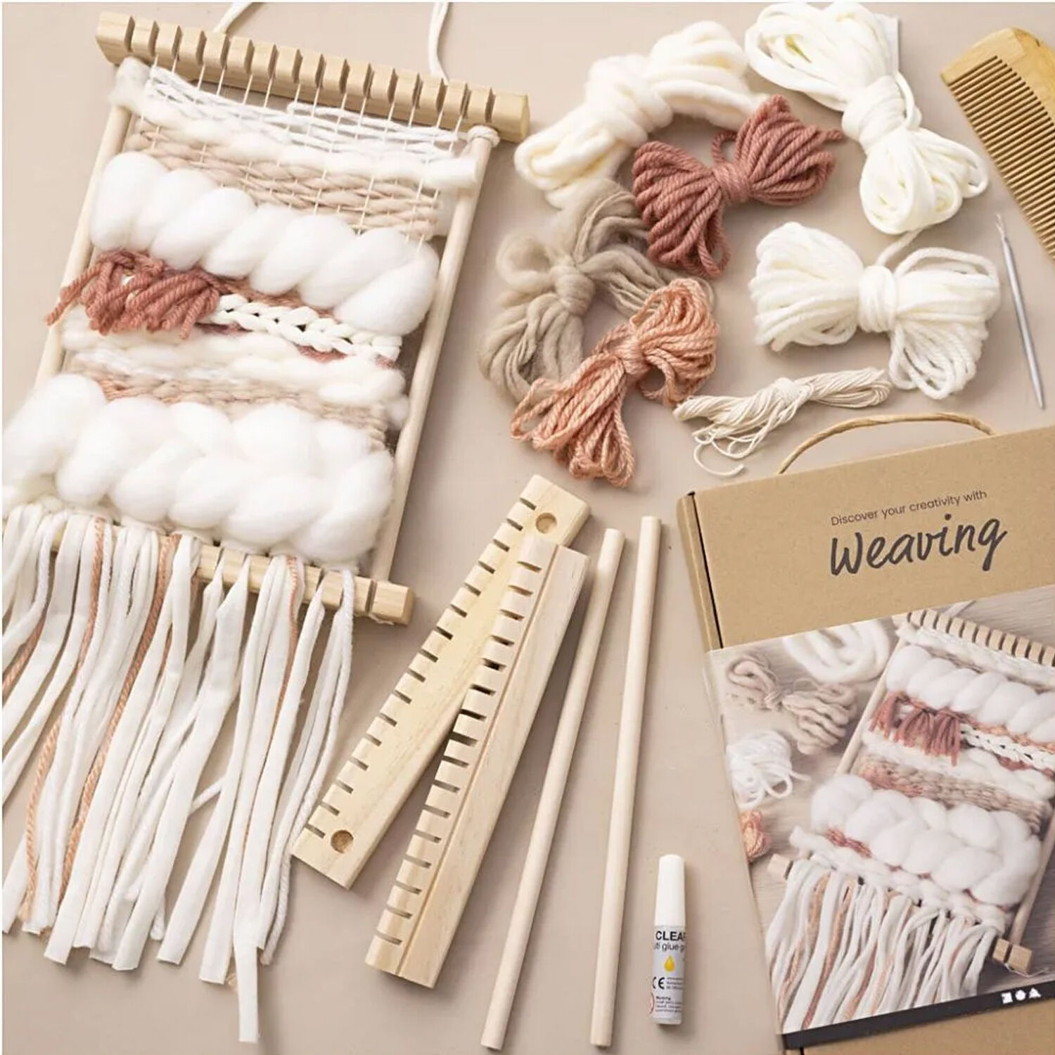 NEU Start-Set / Bastelpackung Weben mit viel Zubeh�r Bild 2
