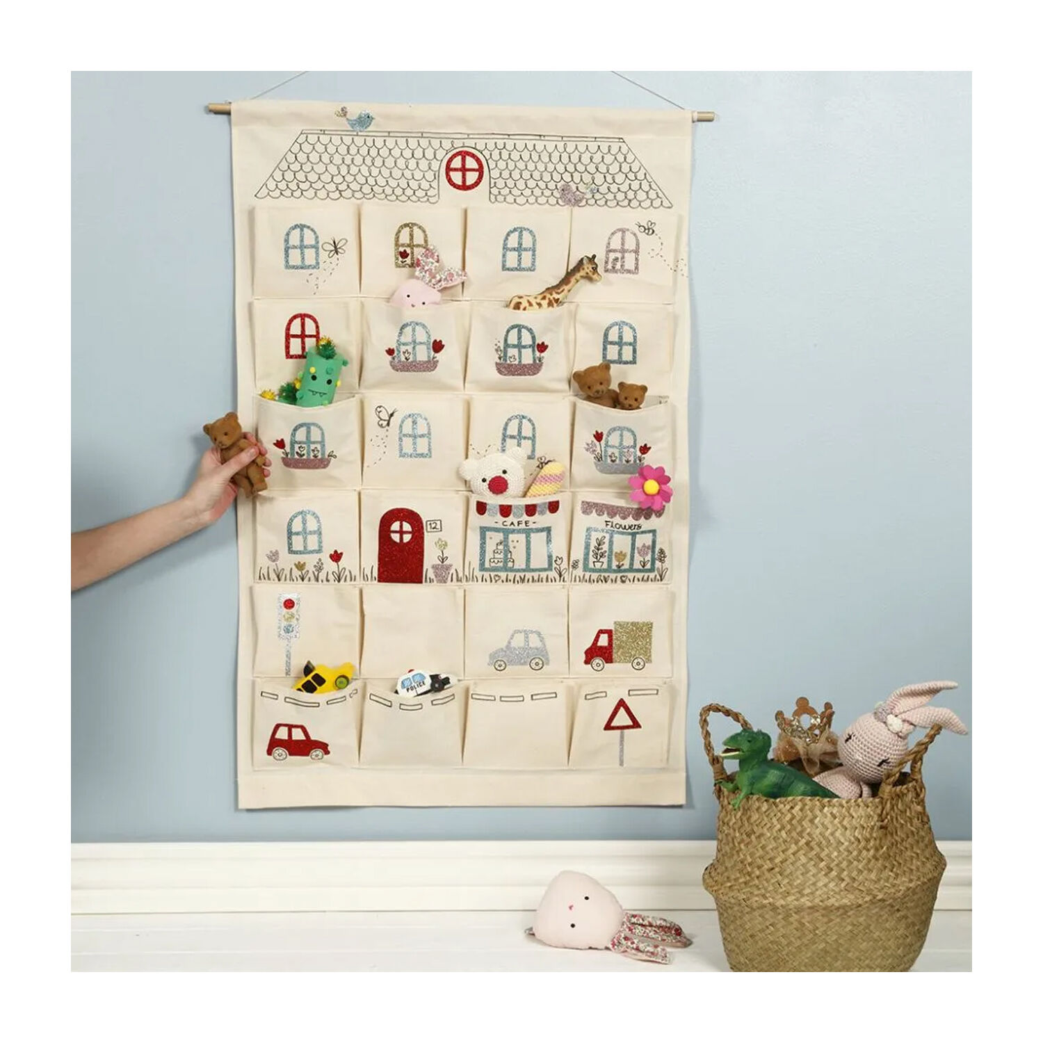 NEU Organizer / Adventskalender zum Aufh�ngen, Hellnatur, H 93 cm, B 60 cm, 1 Stk. Bild 3