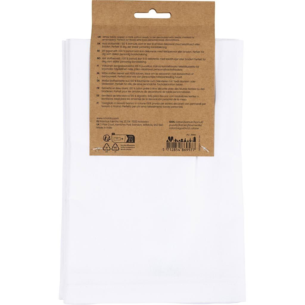 Stoffservietten, Gr��e 42x42 cm, 145 g, Wei�, 4 St�ck Bild 4
