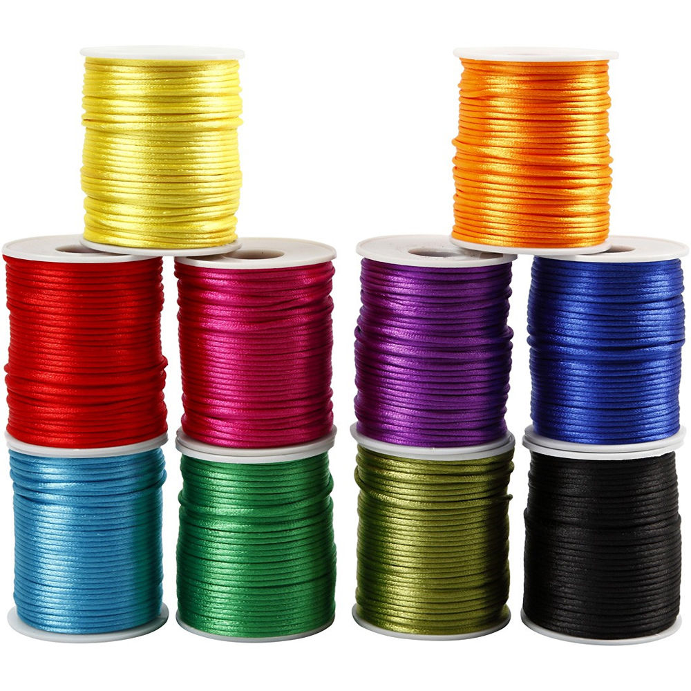 Satinband-Sortiment, kr�ftige Farben, 10x50 m