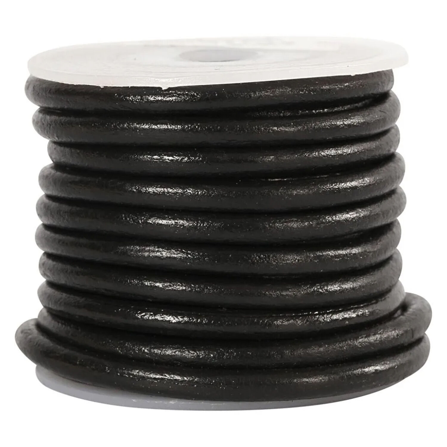 NEU Lederband Schwarz, St�rke 4 mm, L�nge 5 m