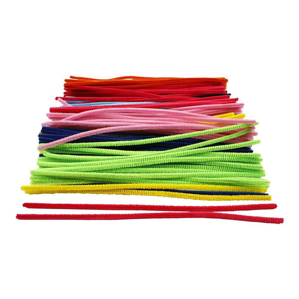 Chenilledraht / Pfeifenputzer / Biegepl�sch, Sortiment, sortiere Farben, 6mm