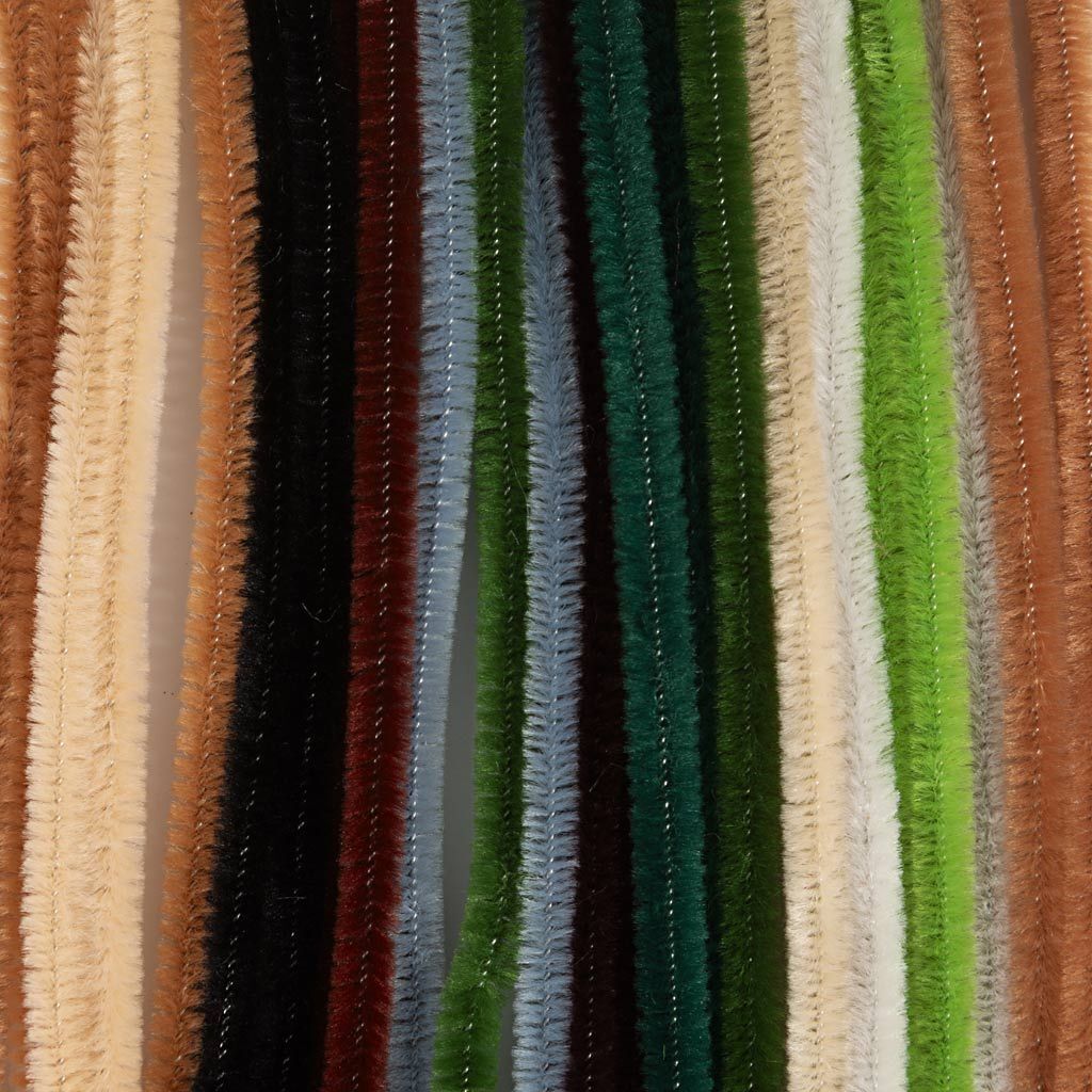 Pfeifenreiniger / Biegepl�sch / Chenilledraht, L�nge 30 cm, Dicke 6 mm, Natur, 25 St�ck Bild 2