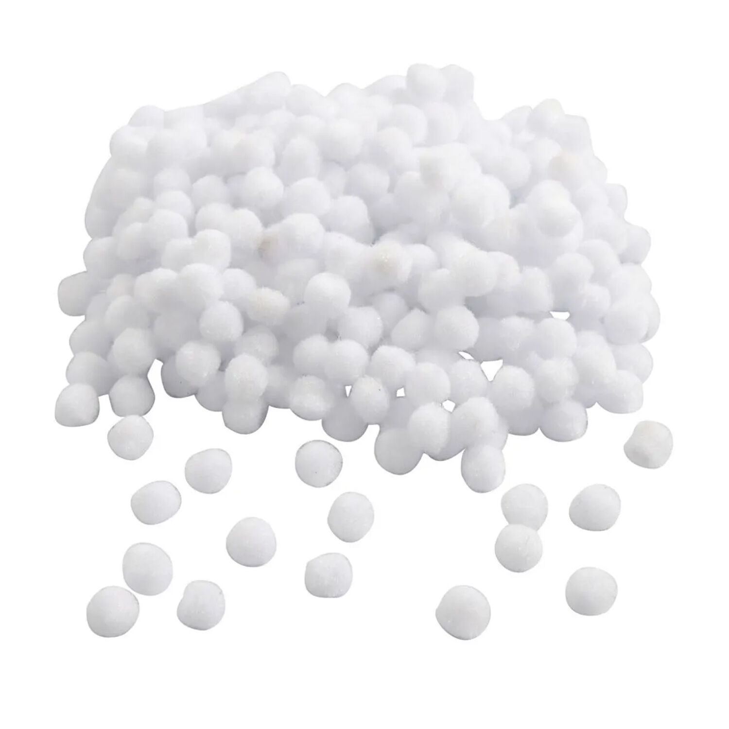 NEU Pompons Wei�, 10 mm, 450 St�ck