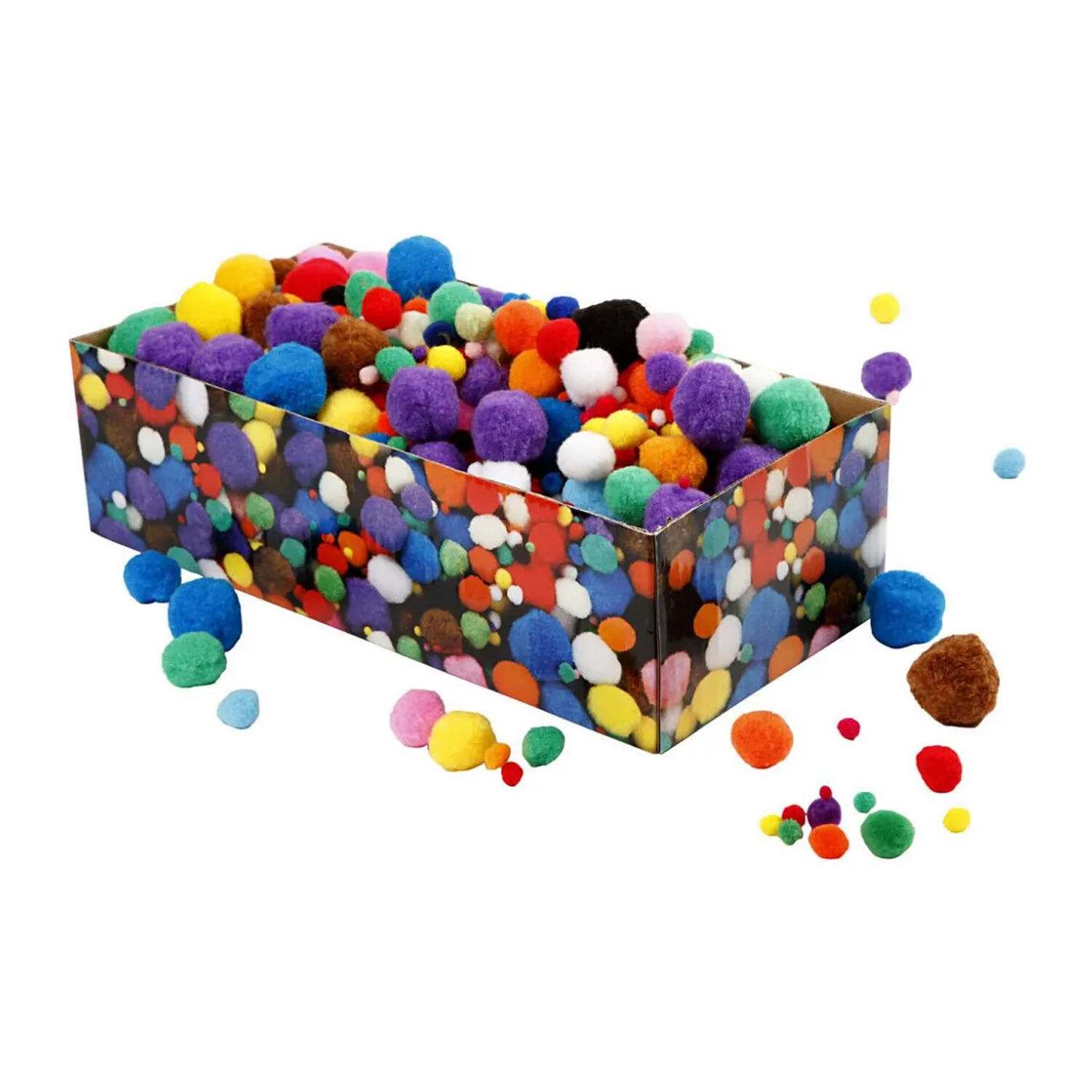 NEU Gro�packung Pompons Bunt sortiert, 220 g