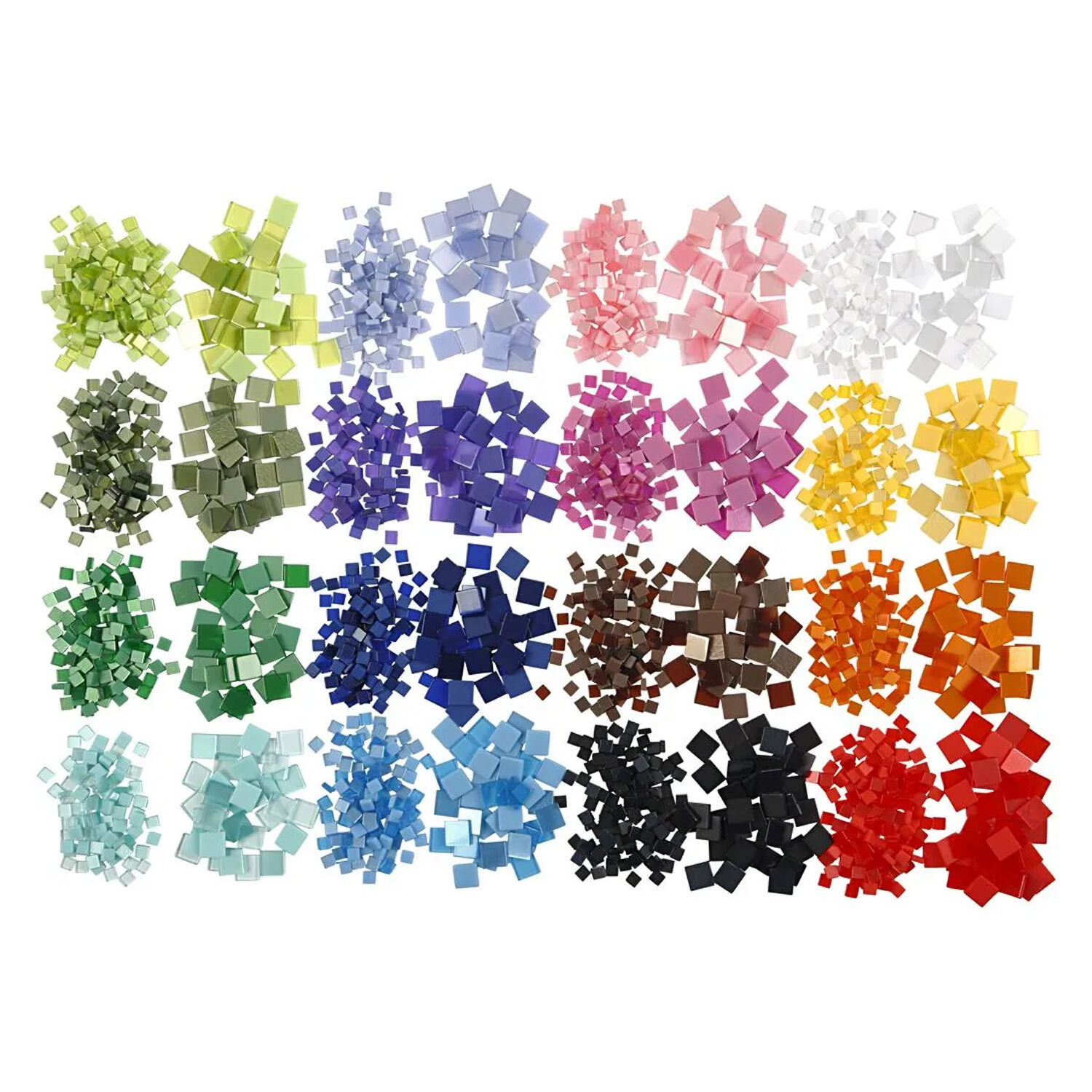 NEU Mini-Mosaik bunt, Gr��e 5x5 + 10x10 mm, St�rke 2 mm, 32x25 g Bild 2